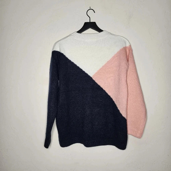 BB Dakota Bunny Slope Color Block Sweater Pink Size Small NWOT - Picture 6 of 6